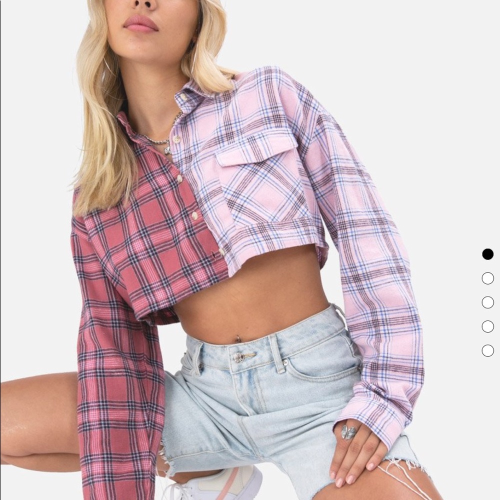 Adika cropped flannel